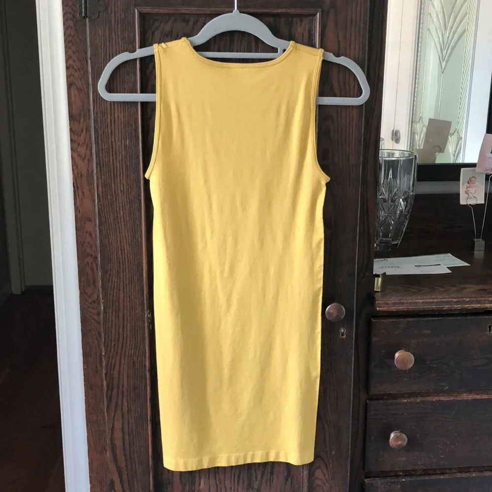 Zenana Outfitters Mustard Yellow Extra Long Tank Top - Picture 2 of 3